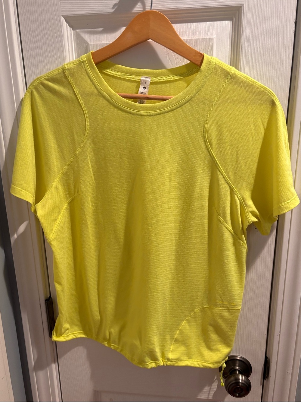 lululemon athletica Neon Yellow Crewneck Performance Tee
